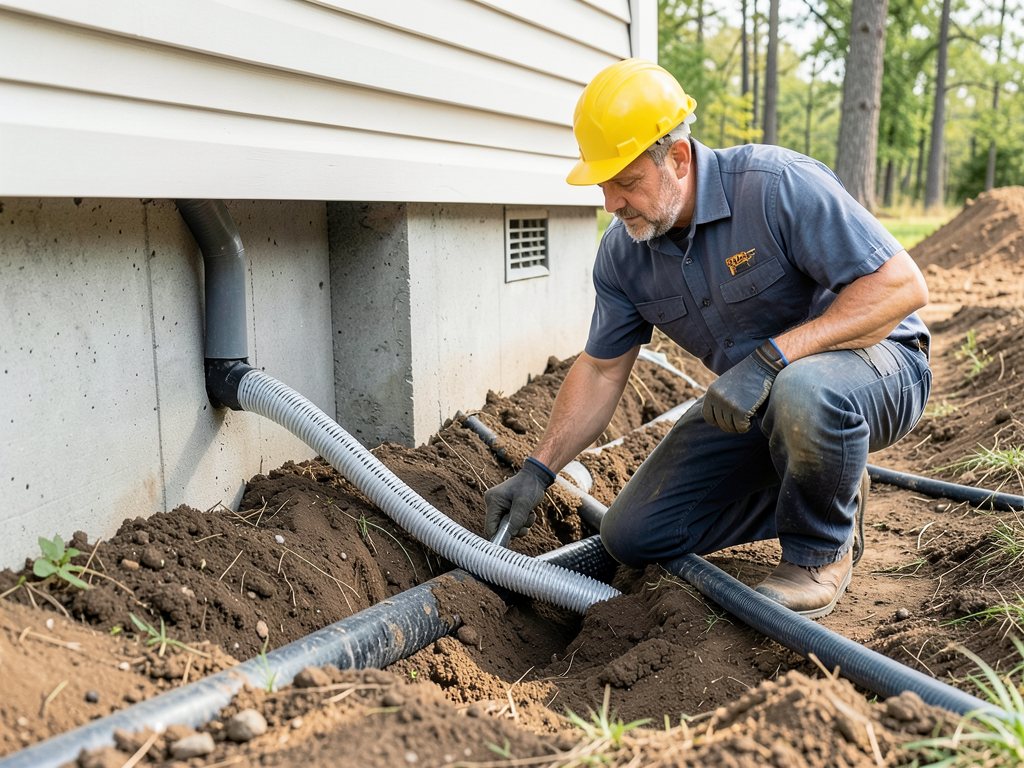 Managing heavy rain drainage for sloped lots and w