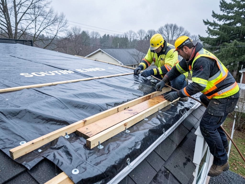 Need an emergency roof repair in south end here is