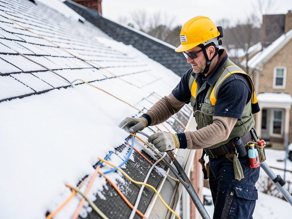 Preventing ice dams and gutters full of slush duri
